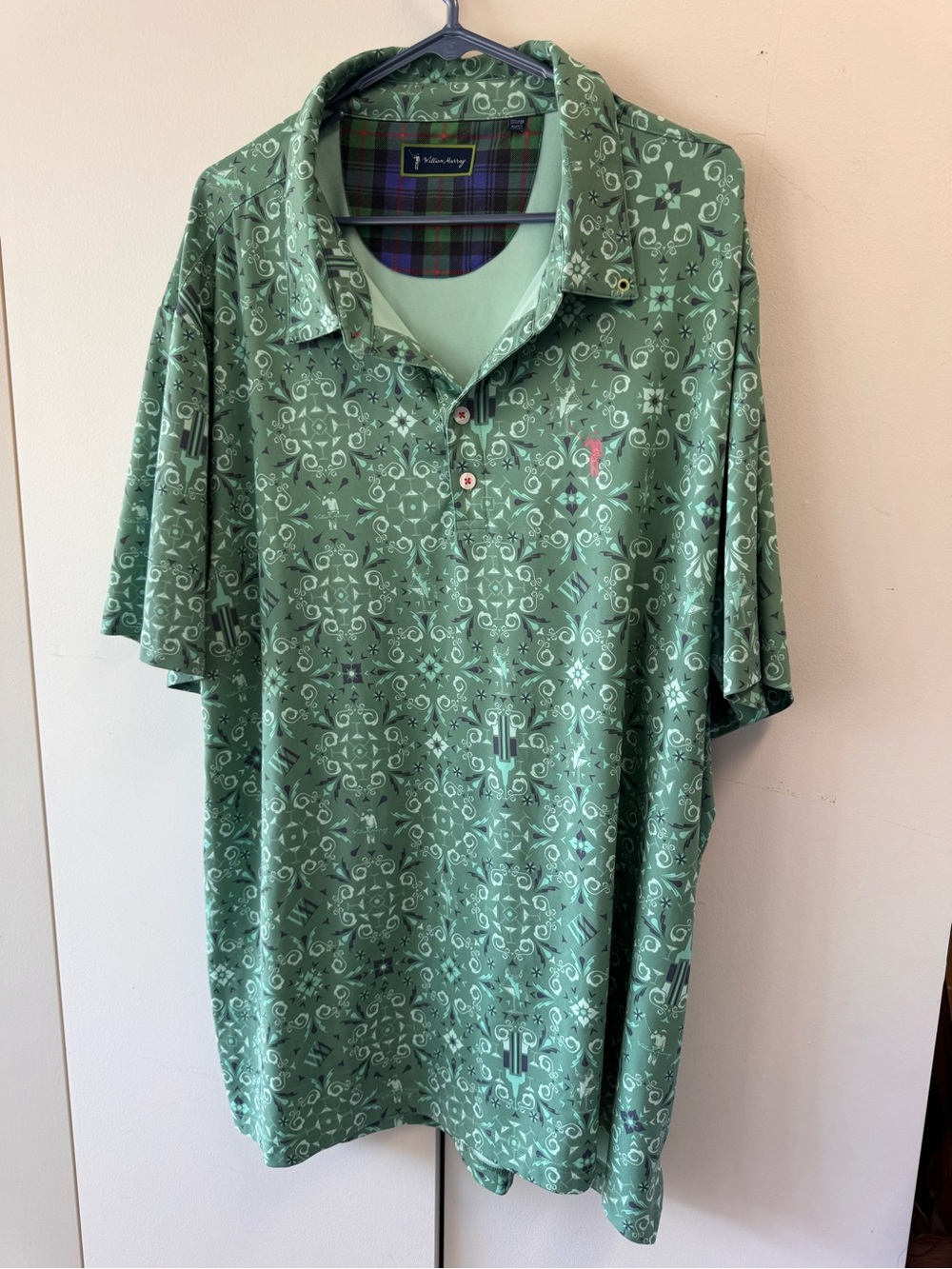 William Murray Golf Green Patterned Polo